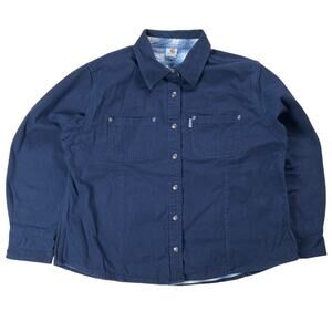 Carhartt Women's 2XL Canvas Flannel Shirt Work Wear Lined Snap